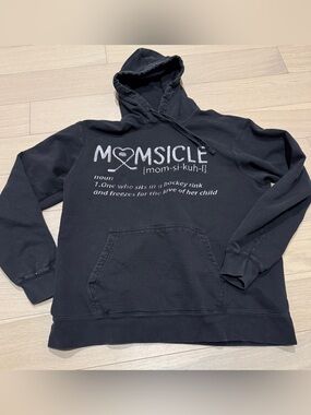 Momsicle Graphic Hoodie in Black